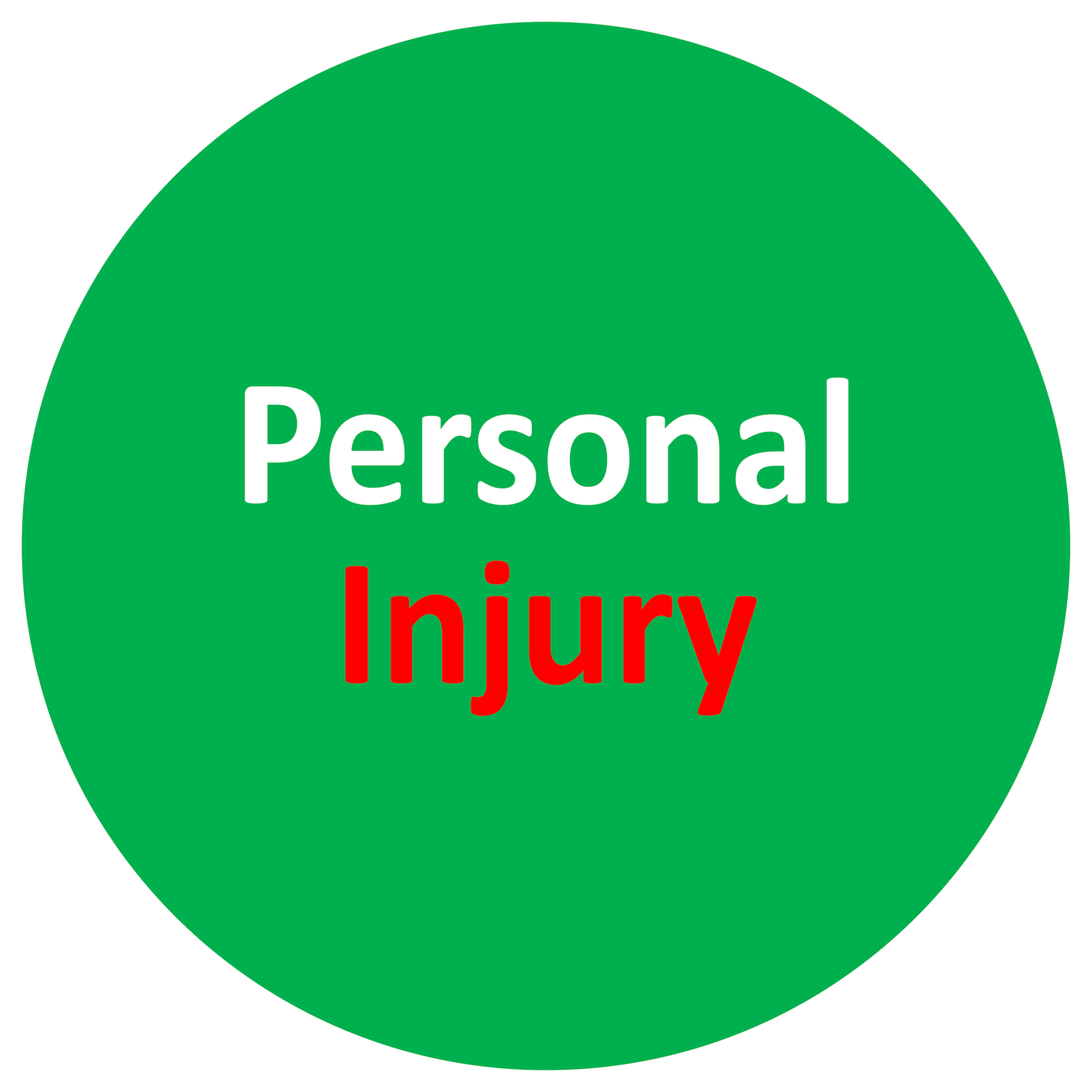 Personal Injury button for access to Personal Injury Claims page