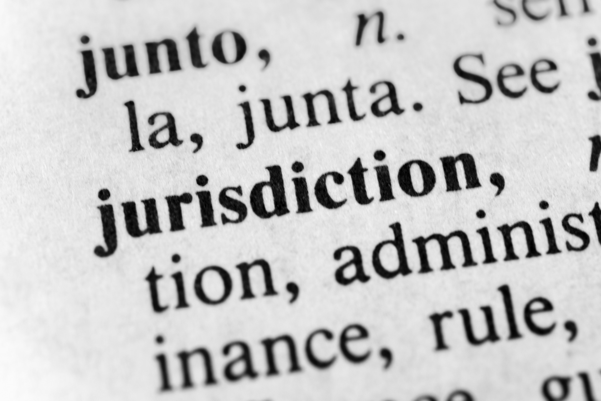 A snapshot of the word 'Jurisdiction'.