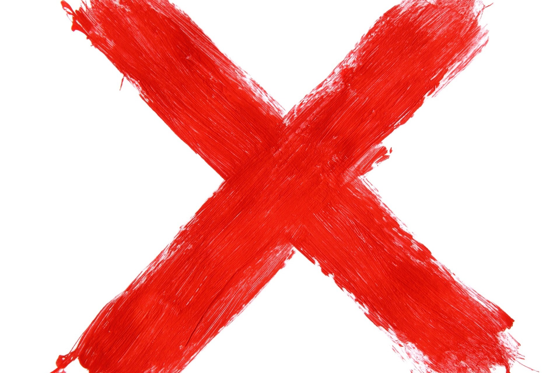 A large, red 'X'.