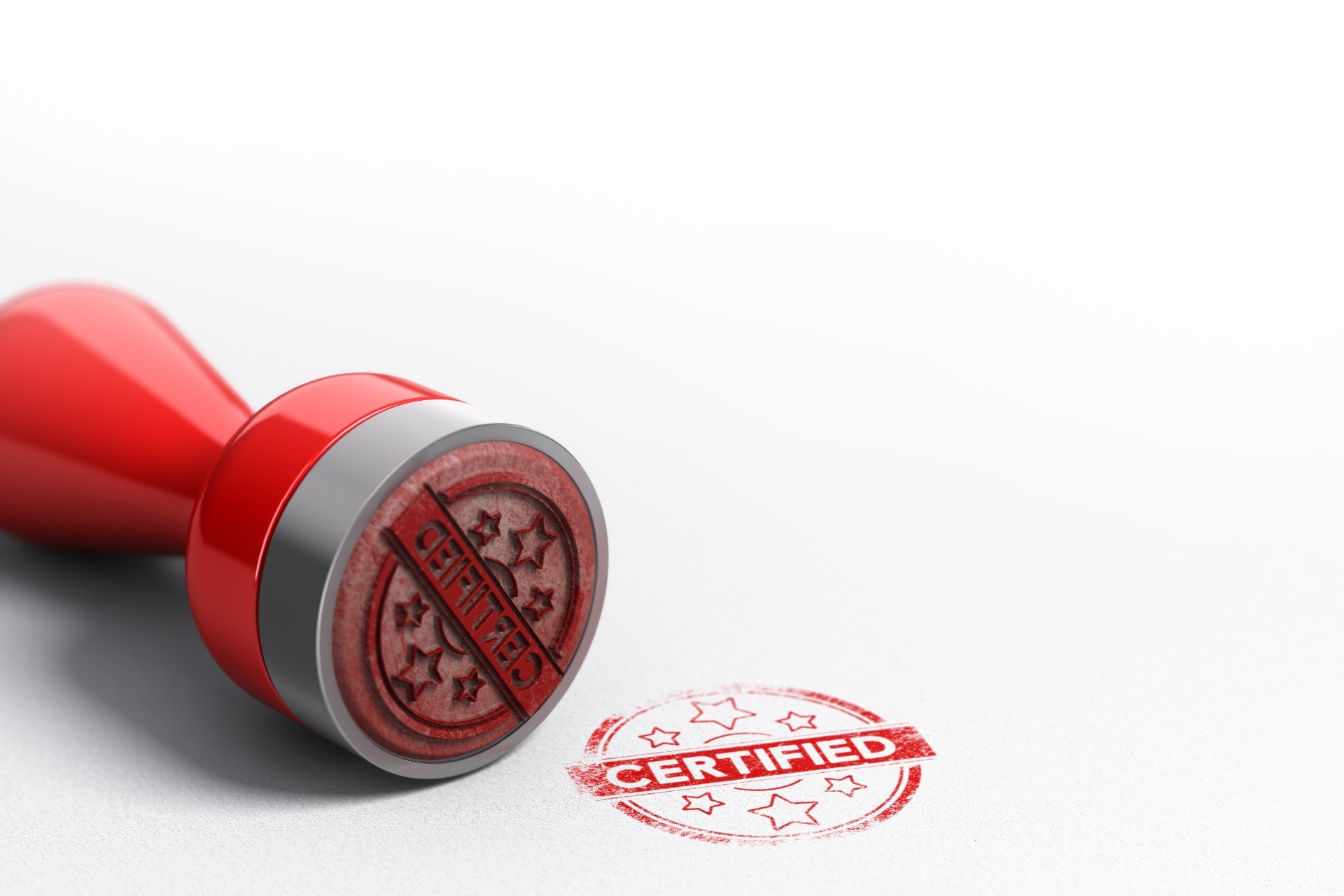 A stamp in red ink saying "Certified"; our Solicitors in Preston discuss the costs of certification.