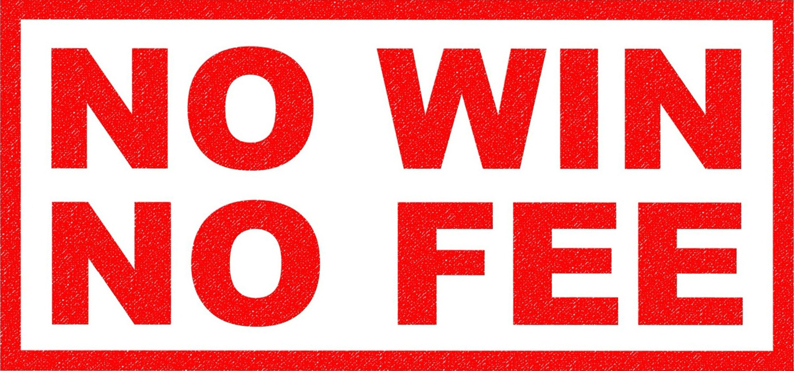 No Win No Fee in red, large font; our No Win No Fee Solicitors can help you make a claim for injuries suffered from no fault of your own- all at no cost to you.